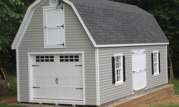 14' x 32' Liberty Dutch Barn Garage (Vinyl Siding) 