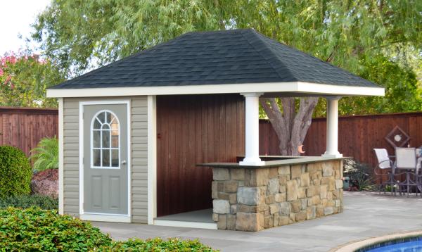 10' x 12' Siesta Poolside Bar (vinyl siding) 10' x 12' Siesta Poolside Bar (vinyl siding)