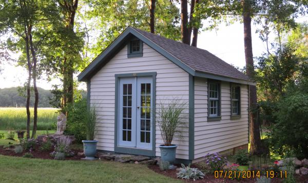 12' x 14' Classic A-Frame Garden Shed (Cypress Clapboard Siding) 