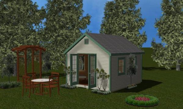 Garden Shed Rendering Garden Shed Rendering