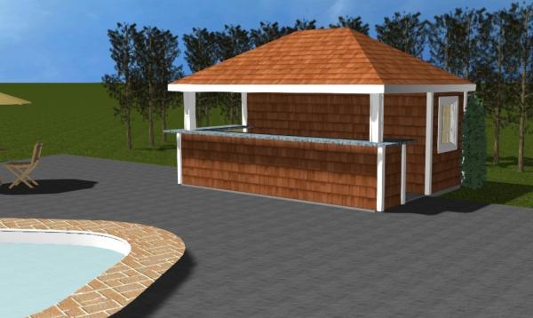 Siesta with Cedar Shakes 3D Rendering Siesta with Cedar Shakes 3D Rendering