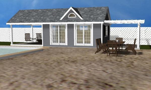 Classic A Frame Pool House 3D Rendering Classic A Frame Pool House 3D Rendering