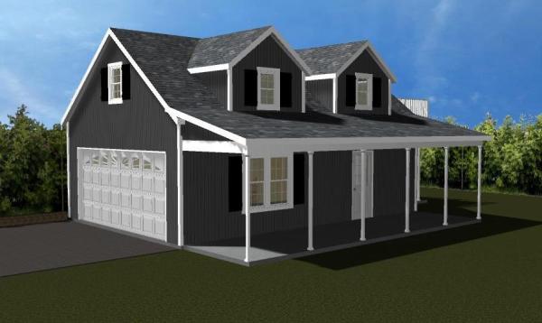 2 Story Garage Rendering