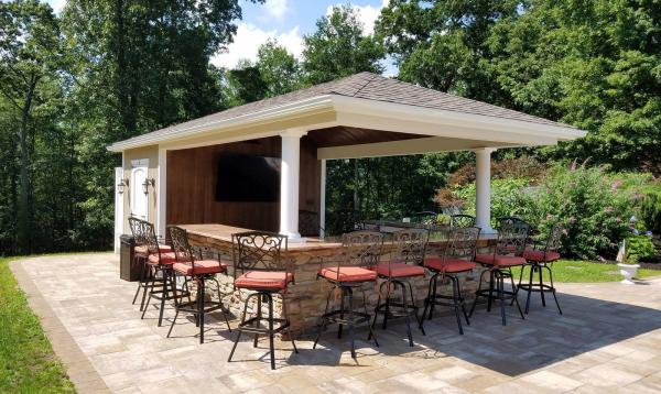 Large Custom Siesta Pool Bar