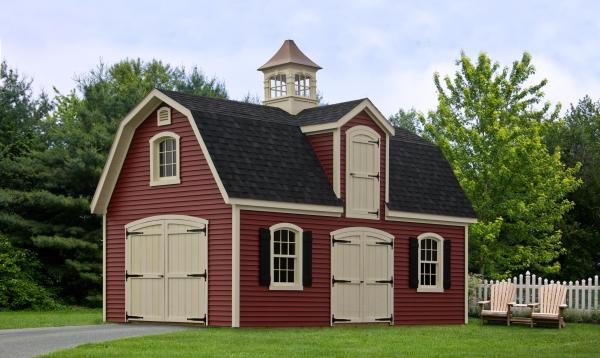 14' x 24' Liberty Dutch Barn Shed (Vinyl Siding) 