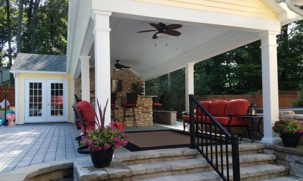 12x20 Custom Pool House with 12x29 Custom Pavilion 12x20 Custom Pool House with 12x29 Custom Pavilion