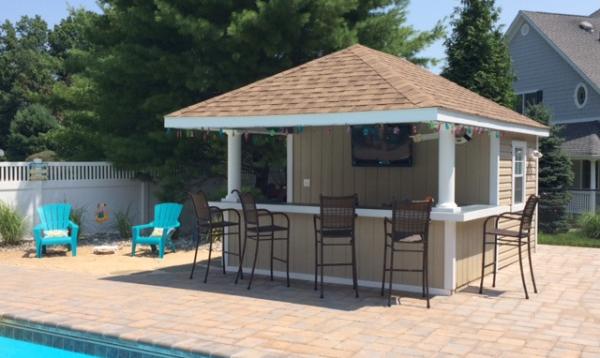 12' x 16' Siesta Poolside Bar & Cabana (vinyl siding) 12' x 16' Siesta Poolside Bar & Cabana (vinyl siding)