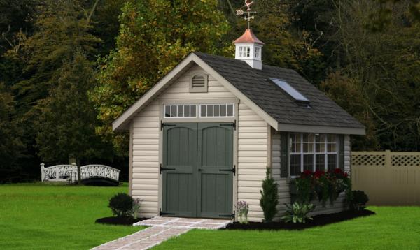 10' x 14' Classic A Frame Garden Shed (Vinyl Siding) 