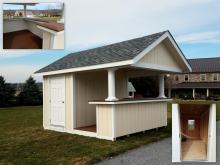 10' x 12' SIesta Poolside Bar with A-Frame Roof