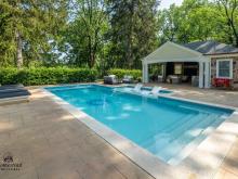 16' x 28' Custom Avalon Pool House with Reverse Gable in Huntingdon Valley, PA