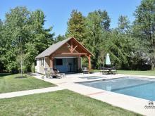 18' x 22' Century Pool House with Timber Frame Pavilion - Gwynedd Valley PA