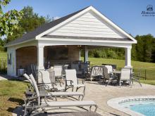 Exterior Photo of 20' x 30' A-Frame Avalon Pool House in Catharpin VA