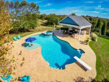 Bird's Eye View of Avalon Pool House & Pool in Collegeville PA