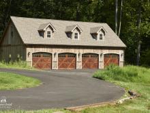 30' x 48' Classic 4-Car Garage with Mushroom Board Siding in Princeton New Jersey