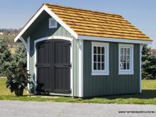 8 x 12 Premier Garden shed in green with interior loft