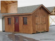 10' x 16' Classic A Frame-Timberframe Shed (Pine T & G Siding)