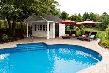 12' x 16' Classic A-Frame Pool Shed with Pavilion
