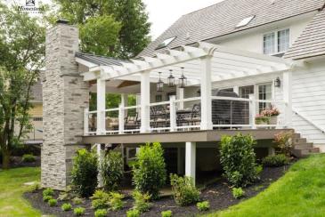 18' x 18' Custom Azek Pergola with Aluminum Core