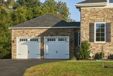 22' x 24' Classic 2-Car Attached Garage with Stone Veneer in Clarkesville
