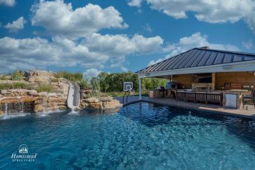 25' x 25' Hip Roof Avalon Pool House with fireplace in Phoenixville PA