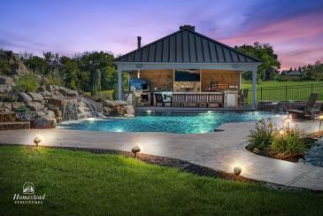 25' x 25' Avalon Hip Pool House with finished interior in Phoenixville PA