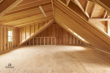 2nd Story Interior of 24x36 Garage with Dormers