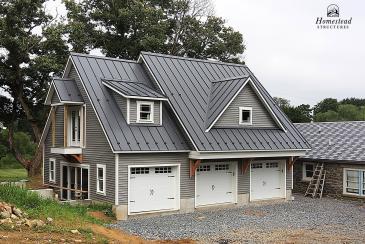 30' x 38' 3-Car 2-Story Custom Classic Garage in Easton PA