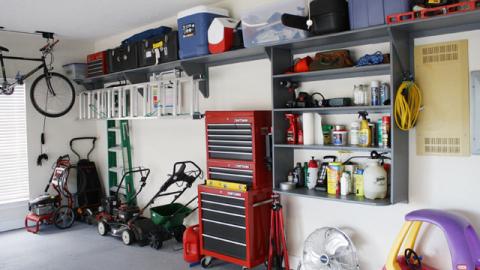How We Store Lawn Equipment In Our Garage With HART Tools