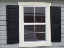 24" x 36" Standard Window (shown with Raised Panel shutters) 24" x 36" Standard Window (shown with Raised Panel shutters)