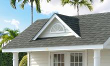 A-Frame Dormer with Window 7' Windsor Dormer with Half-Round Window