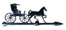 Black Horse & Buggy Weathervane