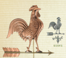 Copper Rooster Weathervane