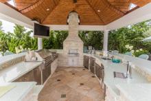 18x18 Custom Pavilion with luxury outdoor kitchen