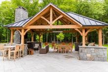 Beautiful porch overlooking woods
