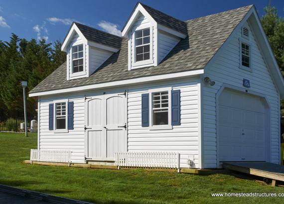 14' x 24' Liberty A Frame Shed (Vinyl Siding)