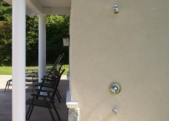 Heritage Pool House Outdoor Shower