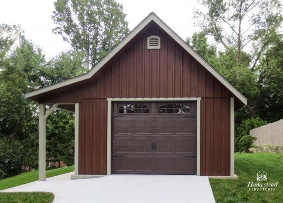 1-Car Garage with porch