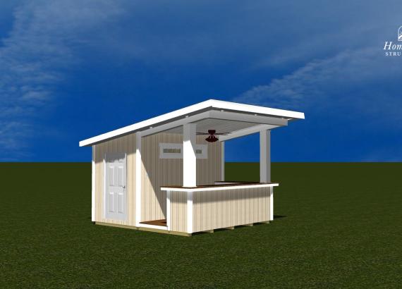 10' x 12' Modern Siesta with Flat Roof