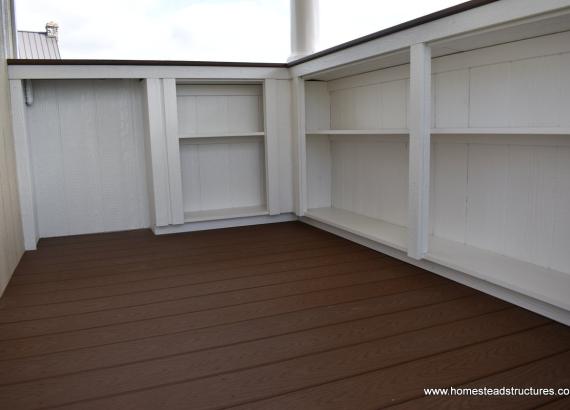 10x12 Siesta bar with shelves & cut out for fridge