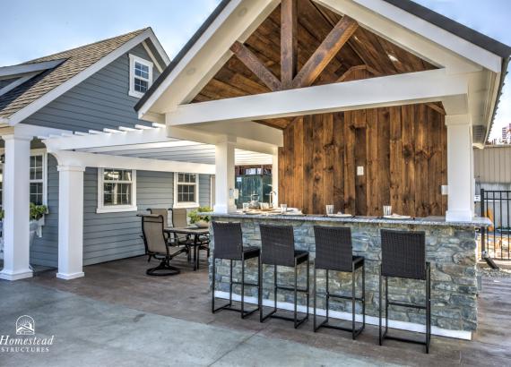 10' x 14' A-Frame Siesta Poolside Bar with attached Pergola in New Holland PA