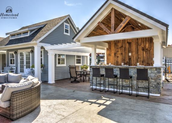 10' x 14' A-Frame Siesta Poolside Bar with attached Pergola in New Holland PA