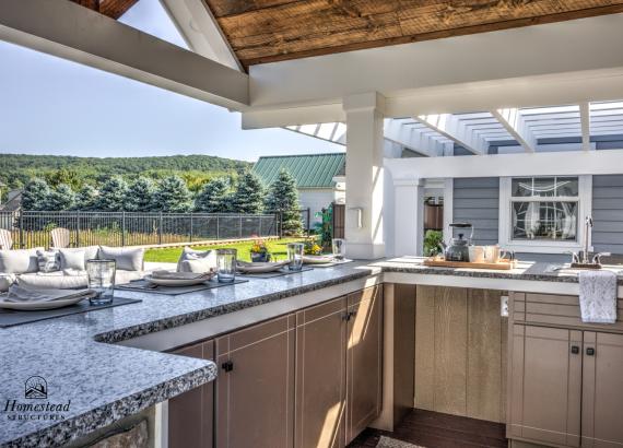 10' x 14' A-Frame Siesta Poolside Bar with attached Pergola in New Holland PA