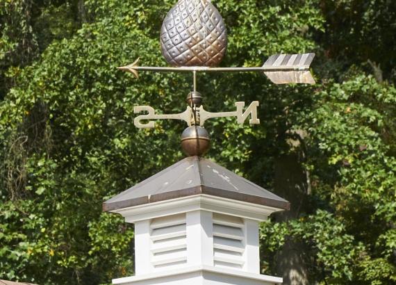 Pineapple cupola on 10' x 14' A-Frame Siesta Poolside Bar & Cabana in Stewartsville, NJ