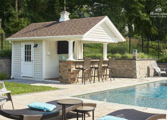 10' x 14' A-Frame Siesta Poolside Bar & Cabana in Stewartsville, NJ