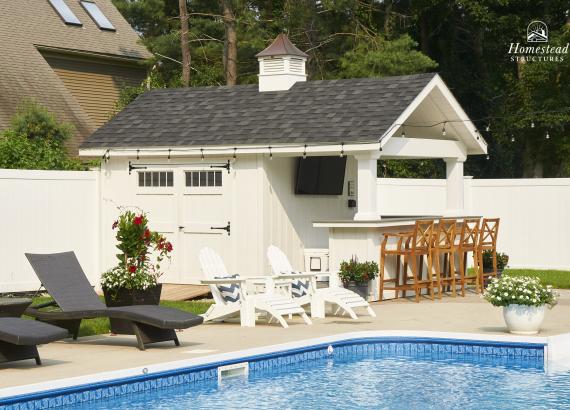 10' x 16' A-Frame Siesta Poolside Bar & Cabana in Andover, MA