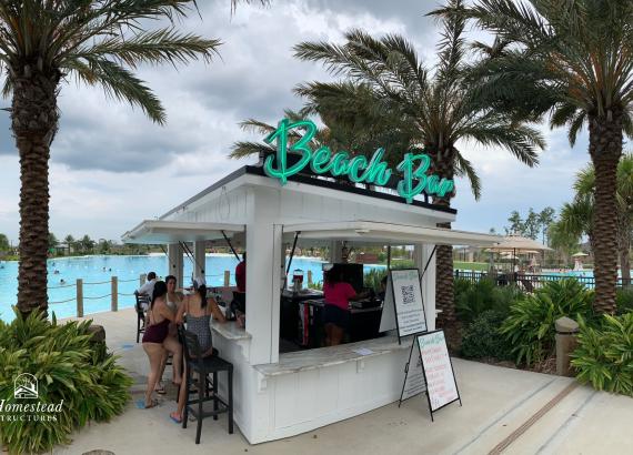 18' x 18' Custom Beach Bar & Snack Bar at Crystal Clear Lagoon in Humble TX