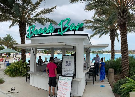 18' x 18' Custom Beach Bar & Snack Bar at Crystal Clear Lagoon in Humble TX