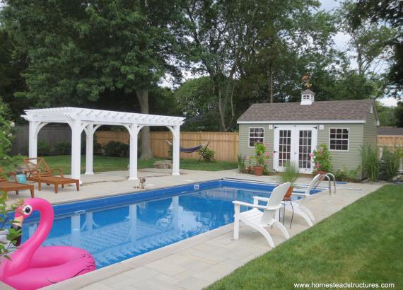 10 x 18 white vinyl pergola