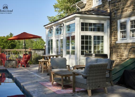 10' x 20' Attached Sunroom & Pool House in Lansdale, PA