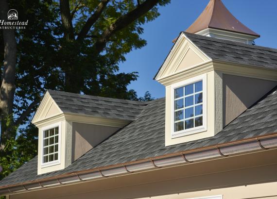 View of Window Dormers on 10' x 24' Custom Century Pool House in Doylestown PA